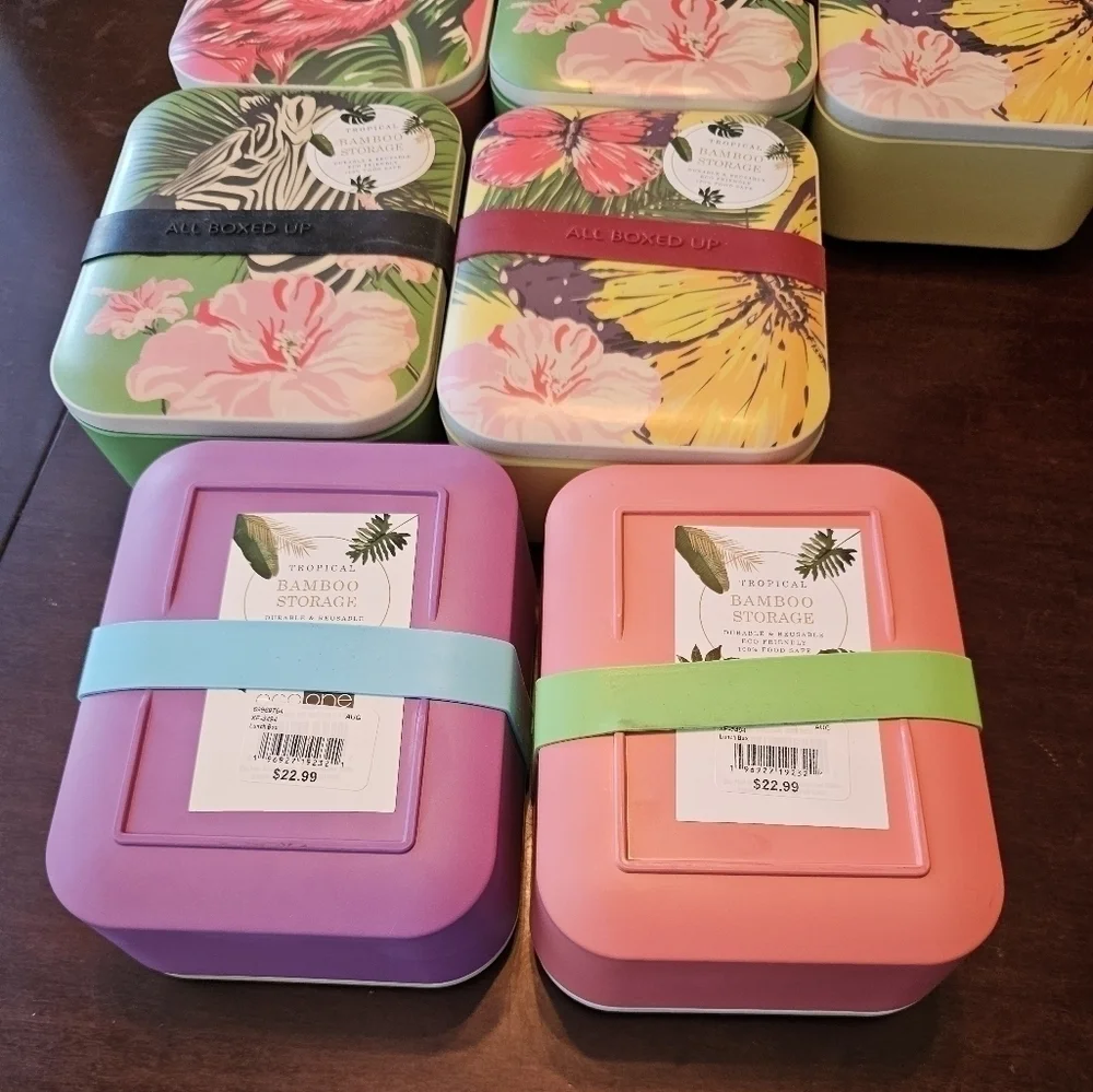 BAMBOO Storage Containers Eco Friendly Flaminggo Design